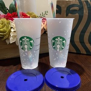 🎉2)STARBUCKS COLOR CHANGING CONFETTI CUPS🌈